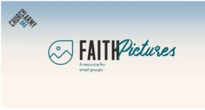 Faith pictures in text with Church Army logo in grey, black and teal